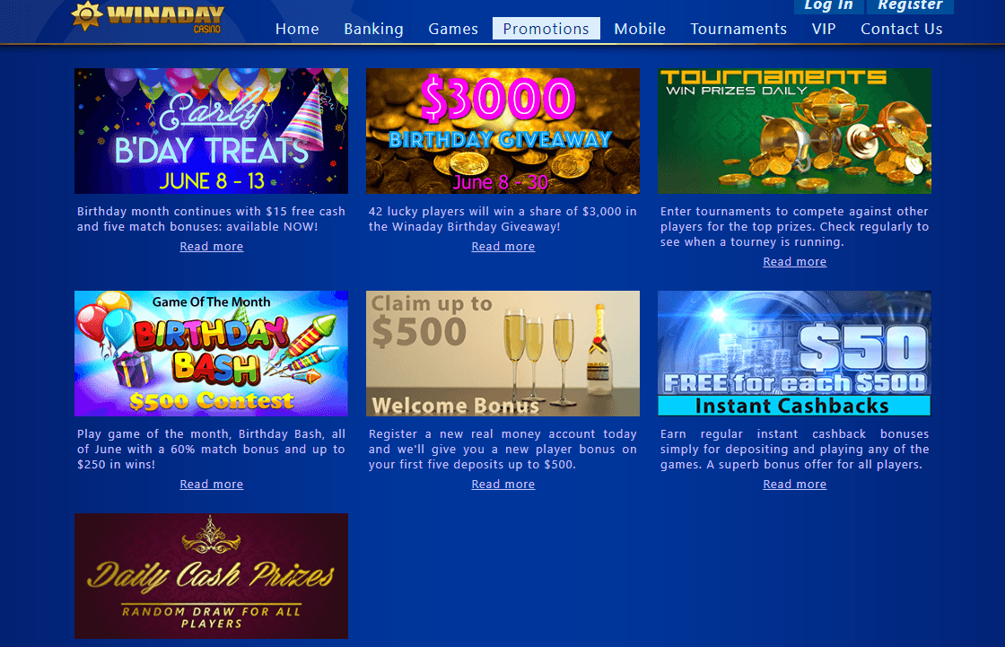 winaday casino 69 no deposit bonus codes
